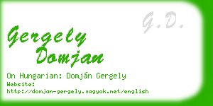 gergely domjan business card